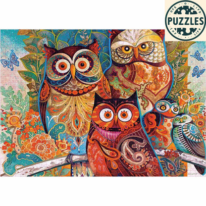 Owl Oil Painting 1000-Piece Puzzle – Fun & Decor - Puzzles