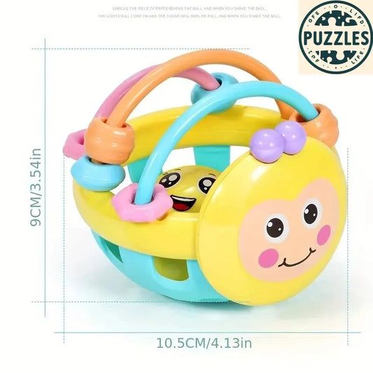 10cm Baby Catch Ball – Bendy Walker Rattle for Early Development - Puzzles