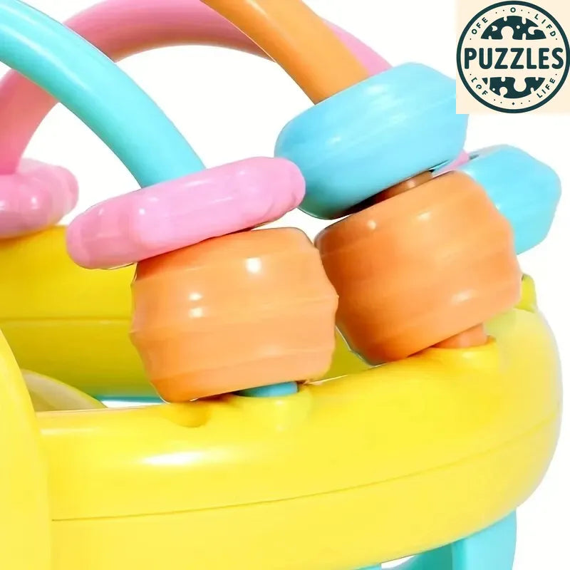 10cm Baby Catch Ball – Bendy Walker Rattle for Early Development - Puzzles