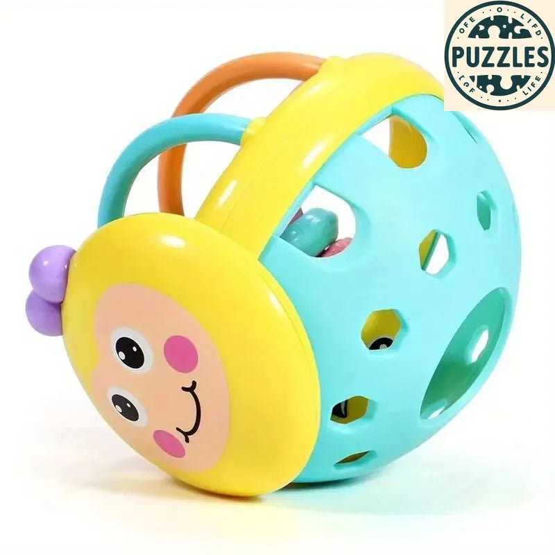 10cm Baby Catch Ball – Bendy Walker Rattle for Early Development - Puzzles