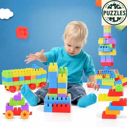 130-Piece Large Particle Building Block Set – Stacking Toy - Puzzles