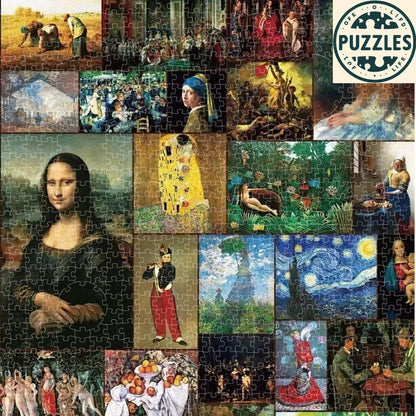 1500-Piece Jigsaw Puzzle – Forty World Famous Paintings (80×60cm) - Puzzles