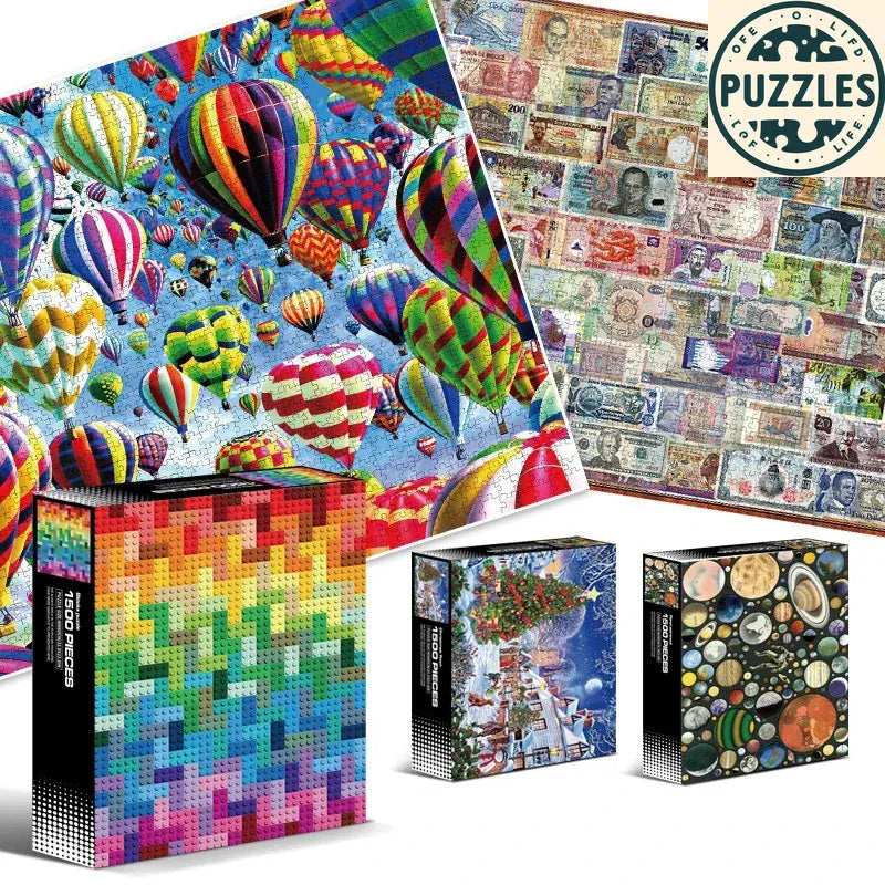 1500-Piece Jigsaw Puzzle – Forty World Famous Paintings (80×60cm) - Puzzles