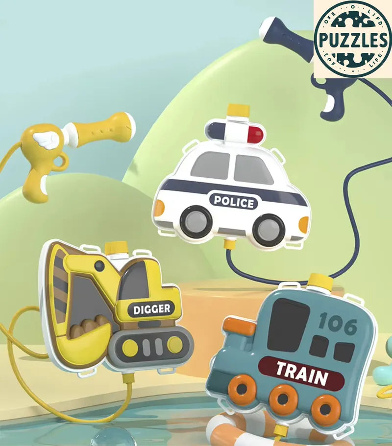 Cartoon Traffic Backpack Water Gun - Puzolife - Puzolife - Puzzles of Life