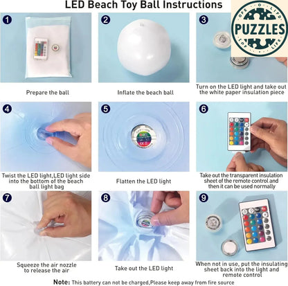 2-8 Pcs Light-Up Beach Balls 40cm – Puzolife - Puzolife - Puzzles of Life