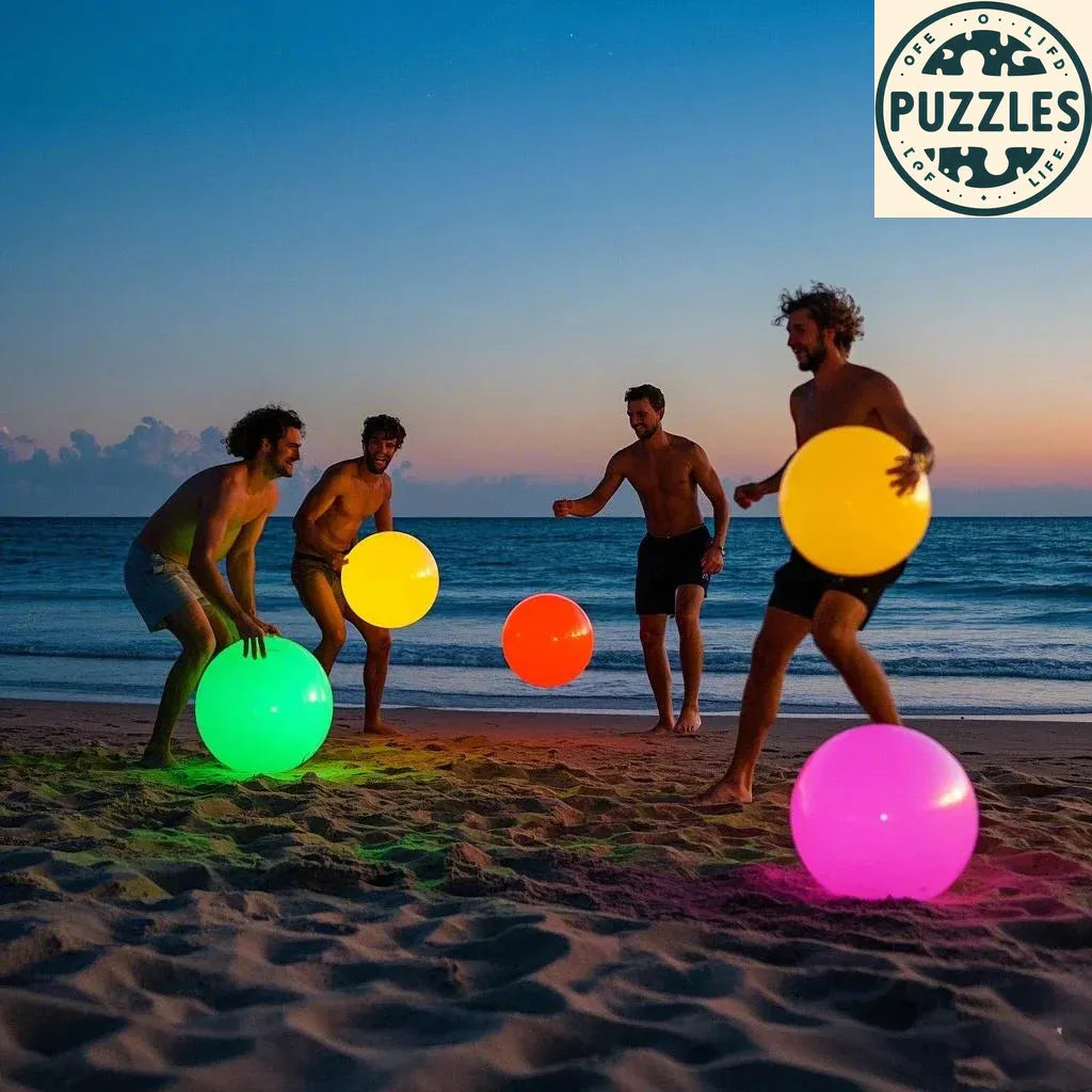 2-8 Pcs Light-Up Beach Balls 40cm – Puzolife - Puzolife - Puzzles of Life