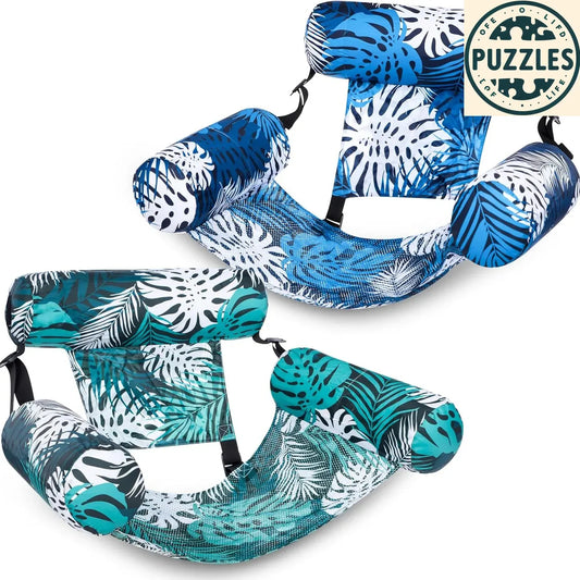 Inflatable Pool Lounge Chairs 2 Pcs Set - Puzolife - Puzolife - Puzzles of Life