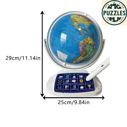 20cm Smart AR World Globe with Night Light - Puzzles