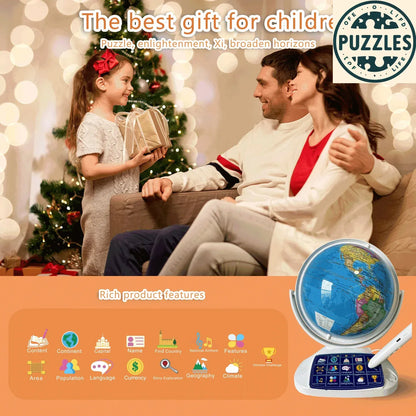 20cm Smart AR World Globe with Night Light - Puzzles