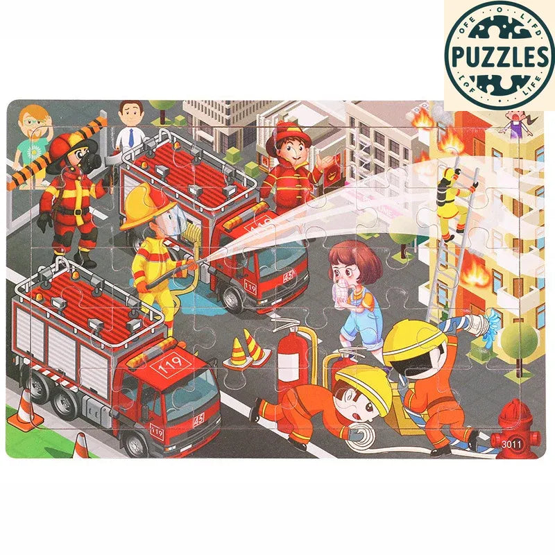 30-Piece Wooden Jigsaw Puzzle – Fun Brain Game for Kids - Puzzles