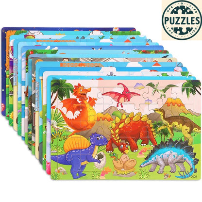 30-Piece Wooden Jigsaw Puzzle – Fun Brain Game for Kids - Puzzles