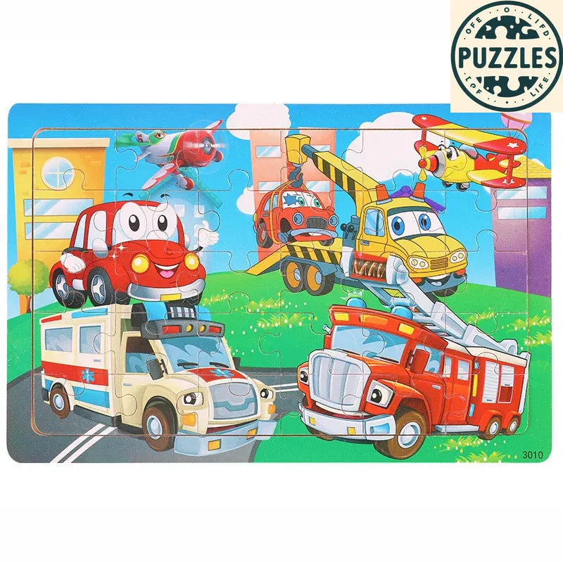 30-Piece Wooden Jigsaw Puzzle – Fun Brain Game for Kids - Puzzles