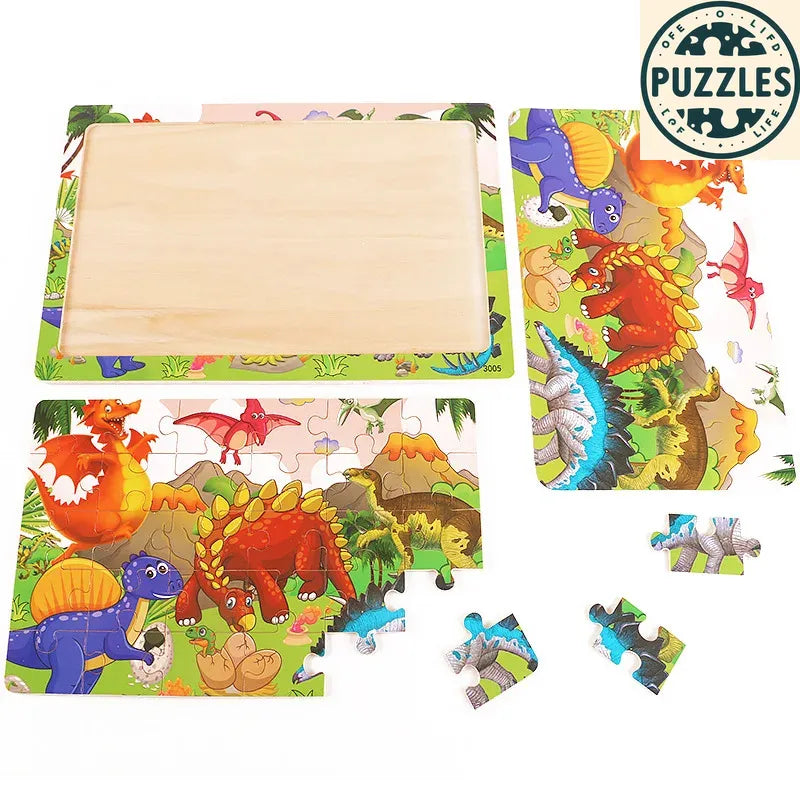 30-Piece Wooden Jigsaw Puzzle – Fun Brain Game for Kids - Puzzles