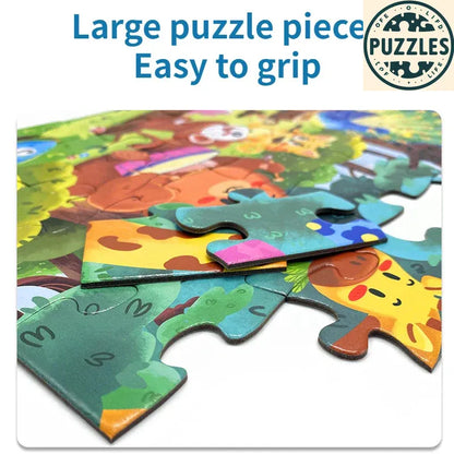 36-Piece Large Paper Jigsaw Puzzle – Easy-to-Carry Kids Puzzle - Puzzles