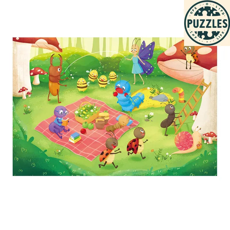 36-Piece Large Paper Jigsaw Puzzle – Easy-to-Carry Kids Puzzle - Puzzles