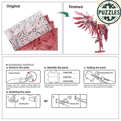 3D Metal Puzzle – Thundering Wings DIY Model Kit - Puzzles