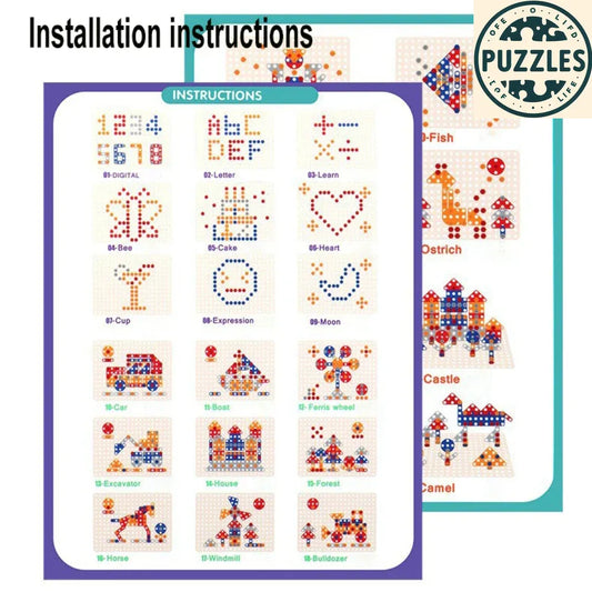 450-Piece STEM Drill Set – Mosaic Puzzle & Engineering Kit - Puzzles