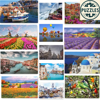 500-Piece Architecture Puzzle – Famous Tourist Attractions - Puzzles