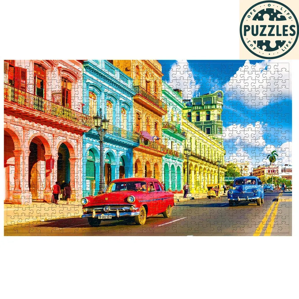 500-Piece Architecture Puzzle – Famous Tourist Attractions - Puzolife - Puzzles of Life