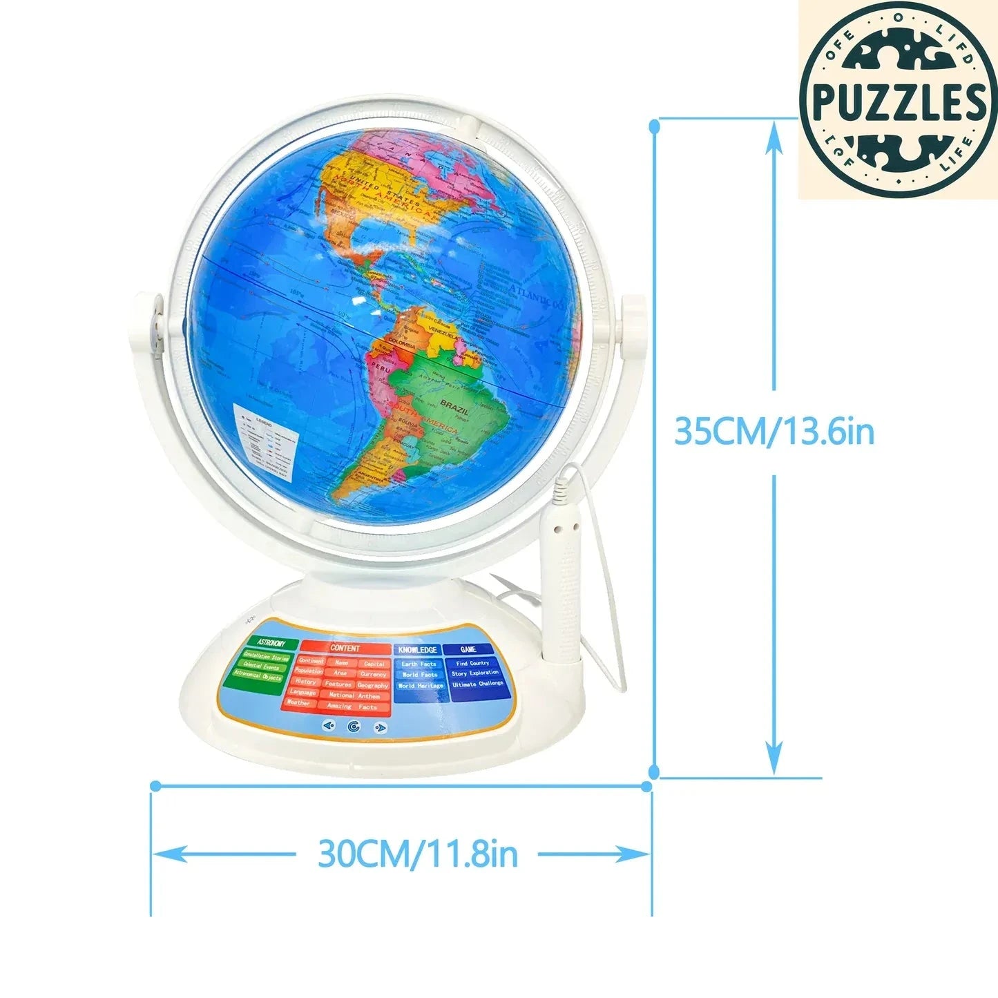 9-inch AR Constellation Globe with Lights & Talking - Puzzles