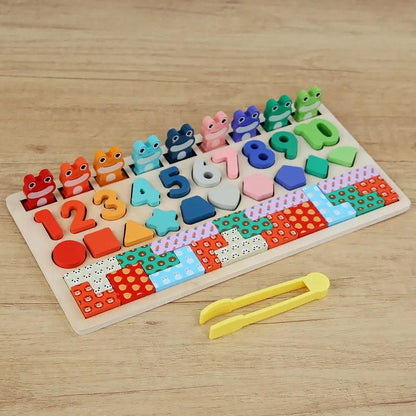 Montessori Shape & Number Matching Toy – Early Learning for Toddlers - Puzzles