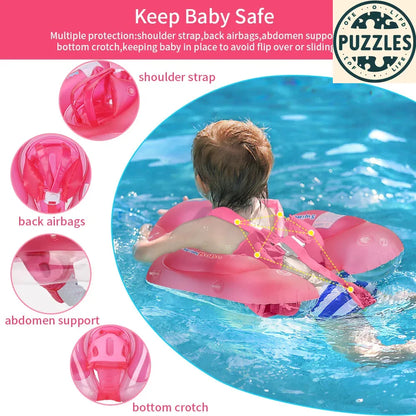 Baby Swimming Float With Canopy - Puzolife - Puzolife - Puzzles of Life