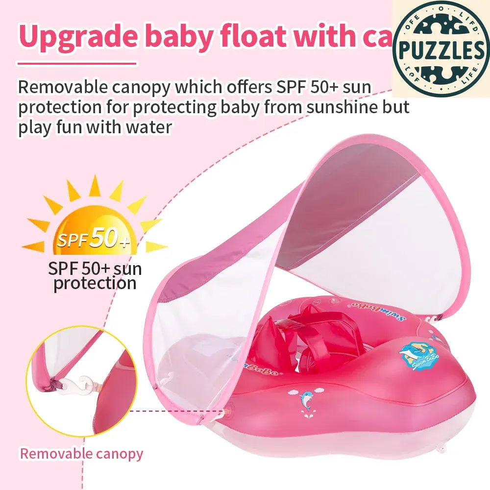 Baby Swimming Float With Canopy - Puzolife - Puzolife - Puzzles of Life