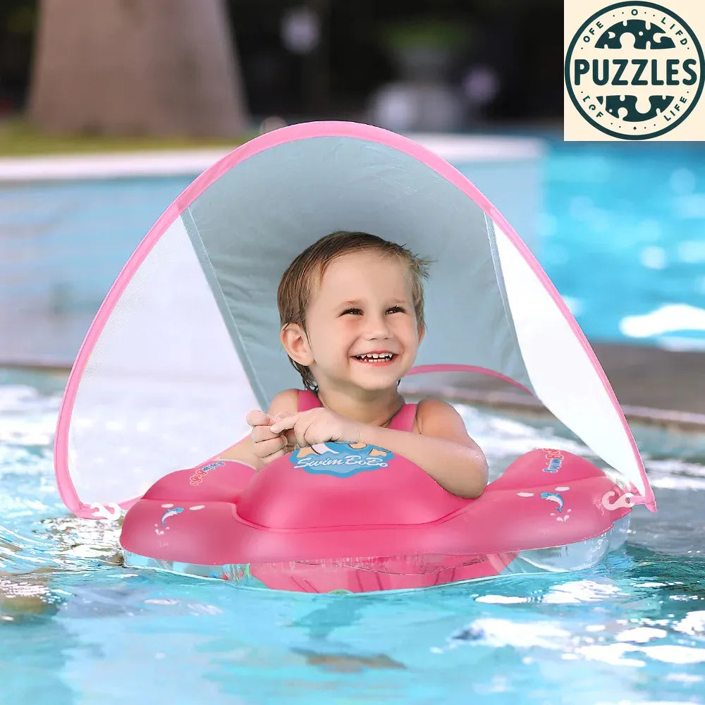 Baby Swimming Float With Canopy - Puzolife - Puzolife - Puzzles of Life