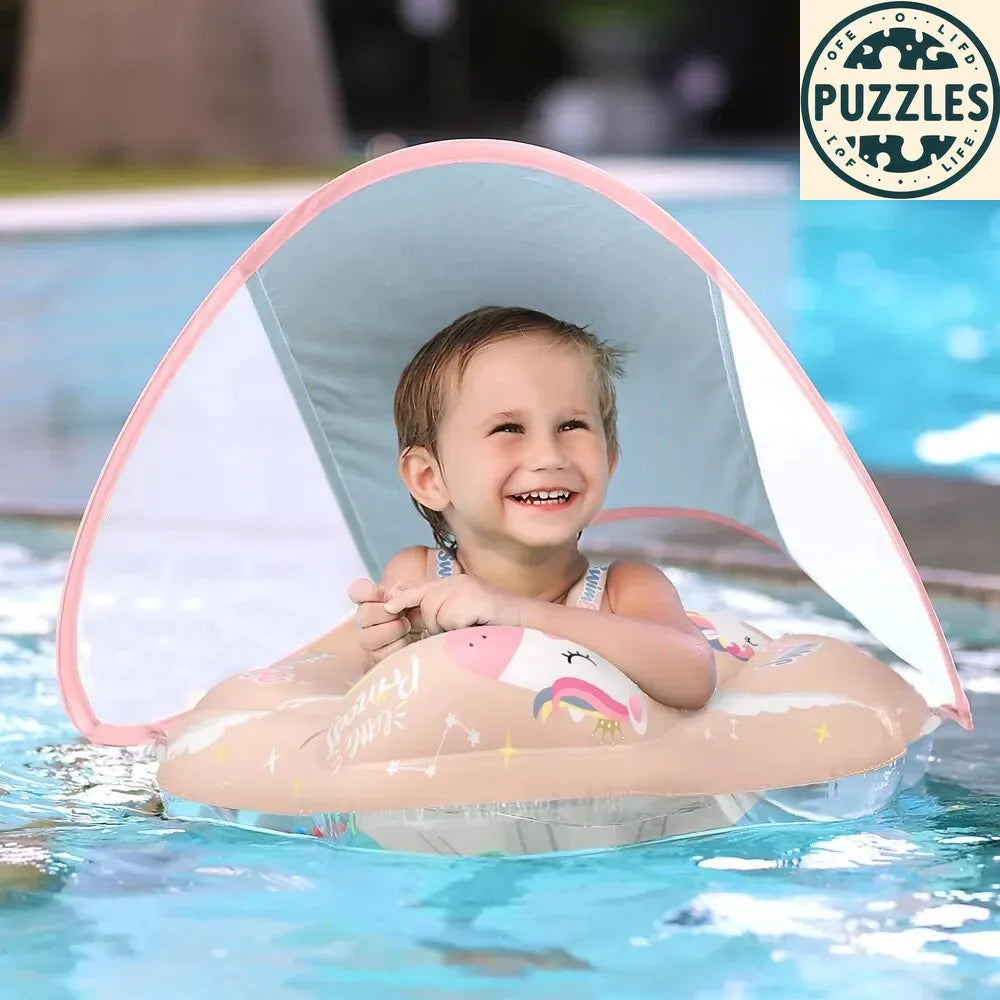 Baby Swimming Float With Canopy - Puzolife - Puzolife - Puzzles of Life