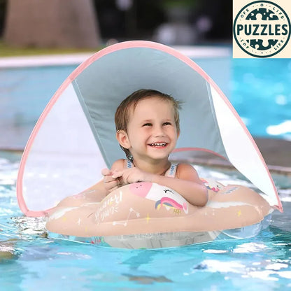 Baby Swimming Float With Canopy - Puzolife - Puzolife - Puzzles of Life