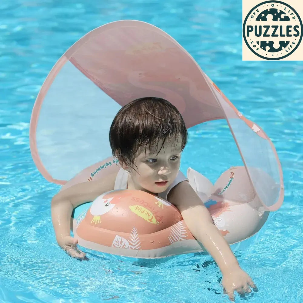 Baby Swimming Float With Canopy - Puzolife - Puzolife - Puzzles of Life
