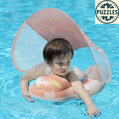 Baby Swimming Float With Canopy - Puzolife - Puzolife - Puzzles of Life