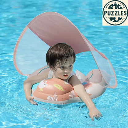 Baby Swimming Float With Canopy - Puzolife - Puzolife - Puzzles of Life