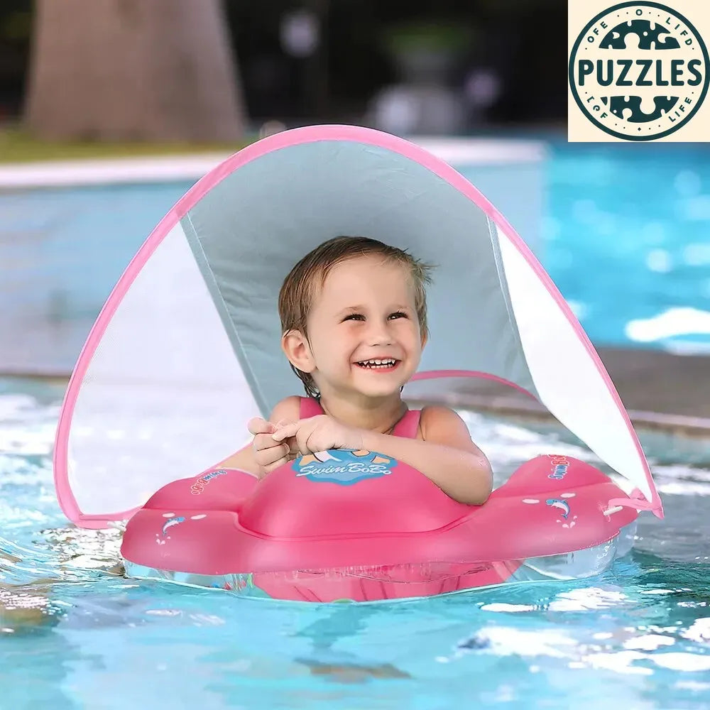 Baby Swimming Float With Canopy - Puzolife - Puzolife - Puzzles of Life