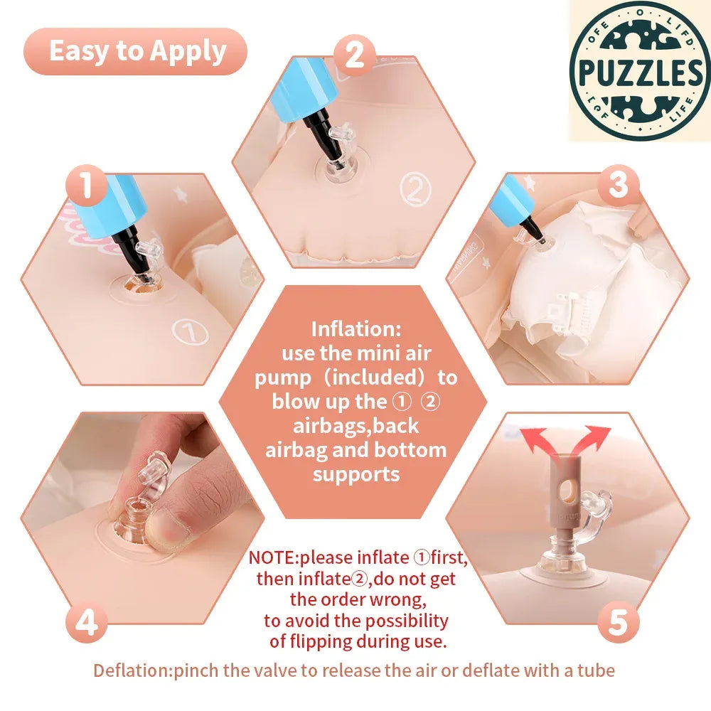 Baby Swimming Float With Canopy - Puzolife - Puzolife - Puzzles of Life
