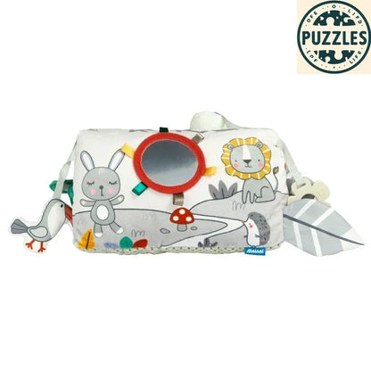 Baby Tummy Time Pillow - Montessori Black & White Sensory Toy for Newborns (0-6 Months) - Puzolife - Puzzles of Life