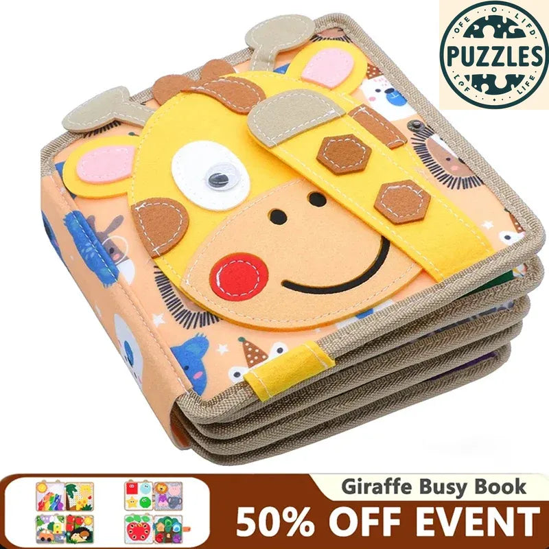 Giraffe Busy Book for Kids - Puzolife - Puzolife - Puzzles of Life