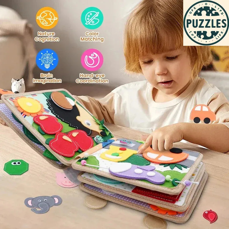 Giraffe Busy Book for Kids - Puzolife - Puzolife - Puzzles of Life