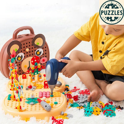 Children’s Electric Drill Toolbox – Educational 3D Puzzle Set - Puzzles