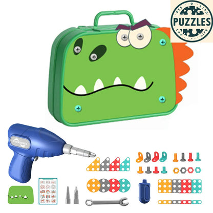 Children’s Electric Drill Toolbox – Educational 3D Puzzle Set - Puzzles