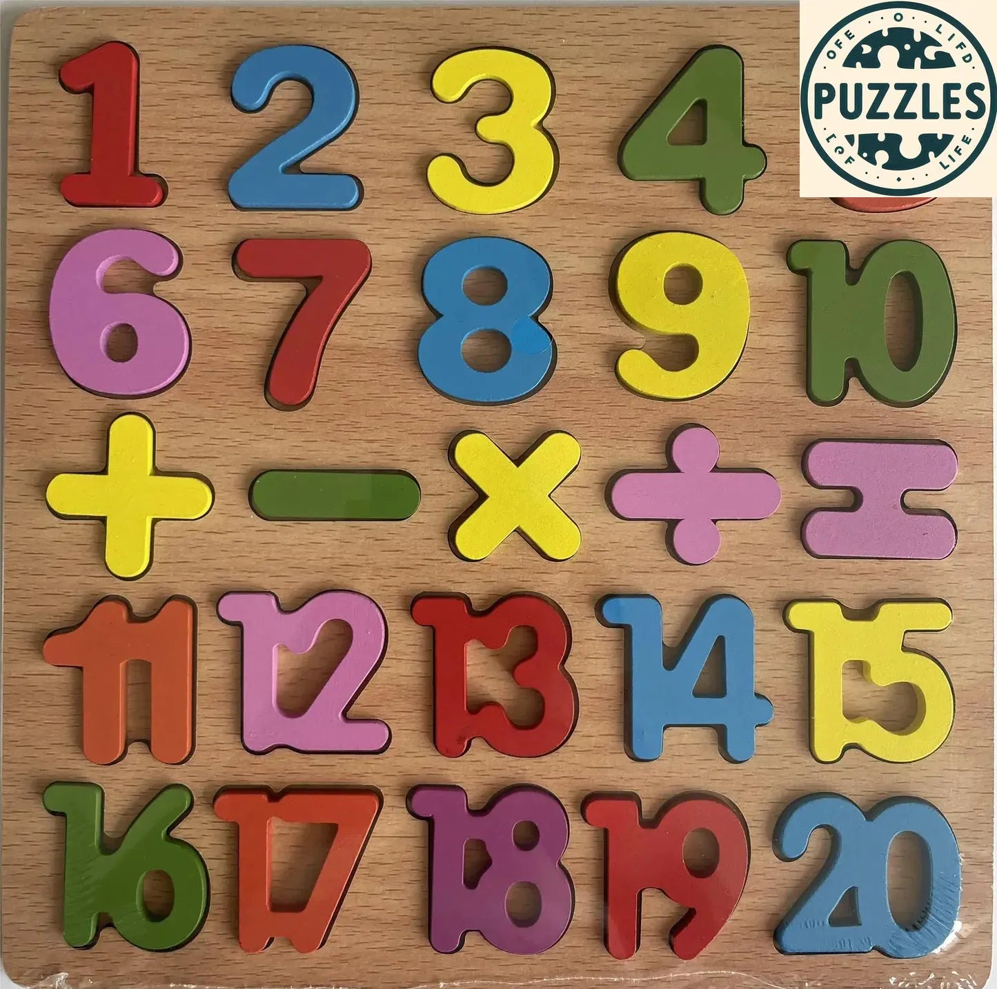 Colorful Alphabet & Number Wooden Puzzle – Educational Toy for Kids - Puzolife - Puzzles of Life