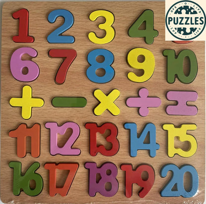 Colorful Alphabet & Number Wooden Puzzle – Educational Toy for Kids - Puzolife - Puzzles of Life