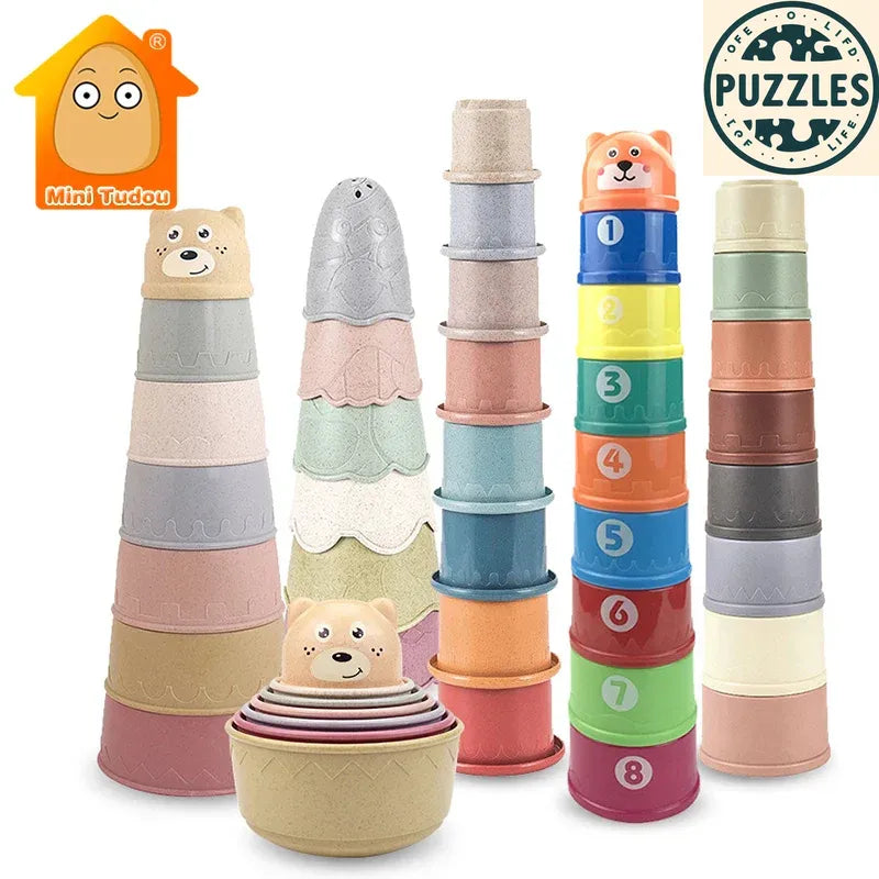 Colorful Stacking Cups - Puzolife - Puzolife - Puzzles of Life