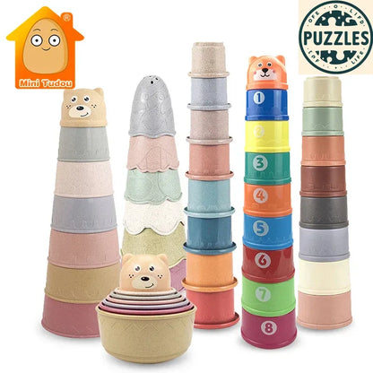 Colorful Stacking Cups - Puzolife - Puzolife - Puzzles of Life