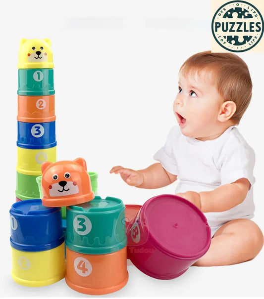Colorful Stacking Cups - Puzolife - Puzolife - Puzzles of Life