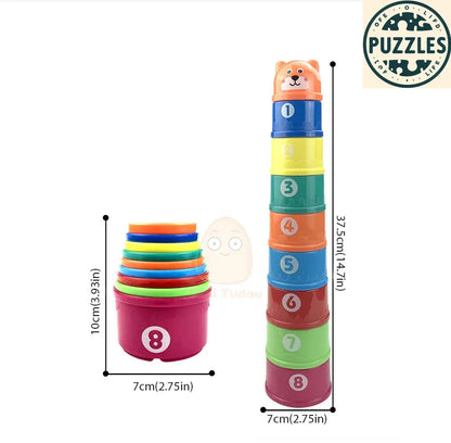 Colorful Stacking Cups - Puzolife - Puzolife - Puzzles of Life