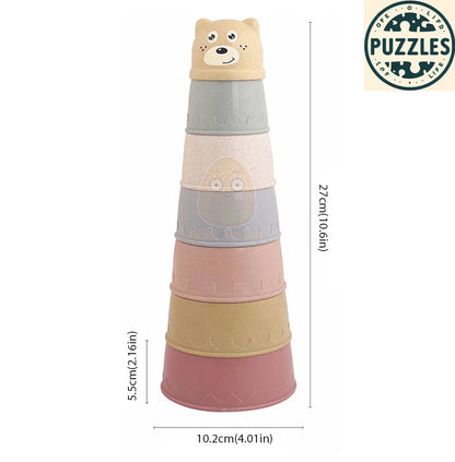 Colorful Stacking Cups - Puzolife - Puzolife - Puzzles of Life