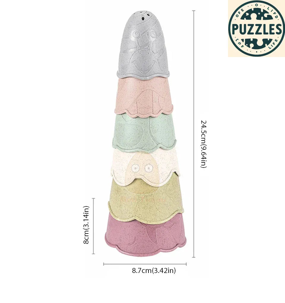 Colorful Stacking Cups - Puzolife - Puzolife - Puzzles of Life