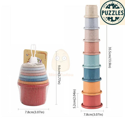 Colorful Stacking Cups - Puzolife - Puzolife - Puzzles of Life
