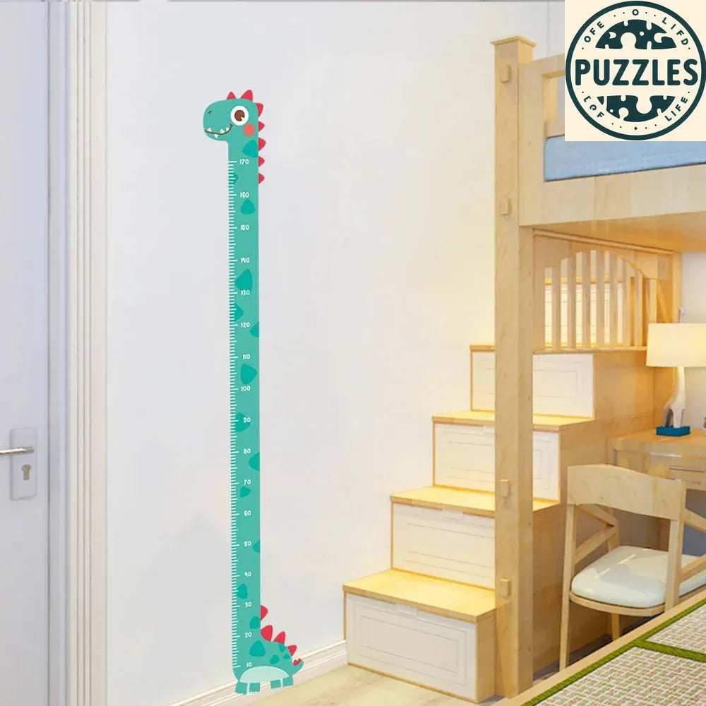 Cute Cartoon Height Sticker – Unicorn, Dinosaur & Giraffe - Puzolife - Puzzles of Life